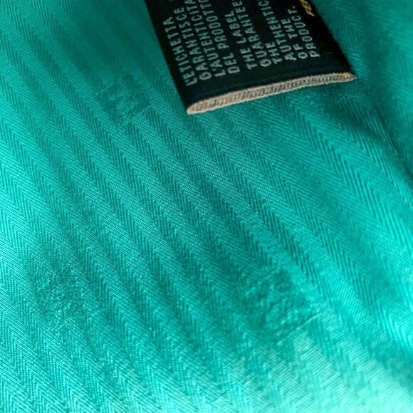 Auth Fendi 2Jours Petit 2way Turquoise Lagoon Saffiano Leather Tote Bag Preloved - Picture 15 of 16